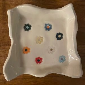 Handmade floral ring dish
